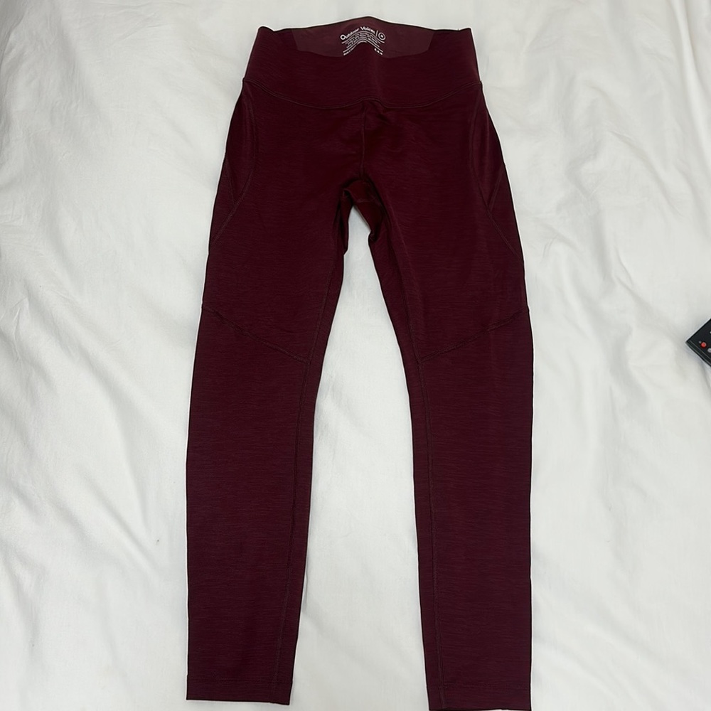 Outdoor voices maroon full length leggings, medium